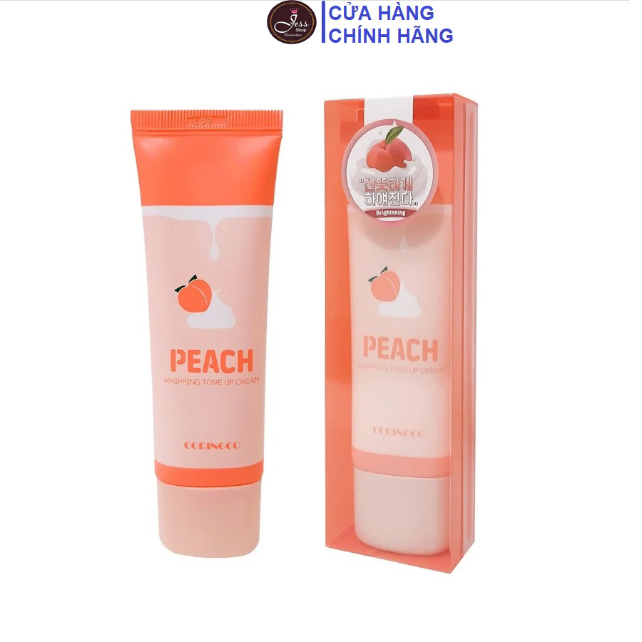 Kem Đào Dưỡng Trắng Nâng Tone Da Coringco Peach Whipping Tone Up Cream 50ml
