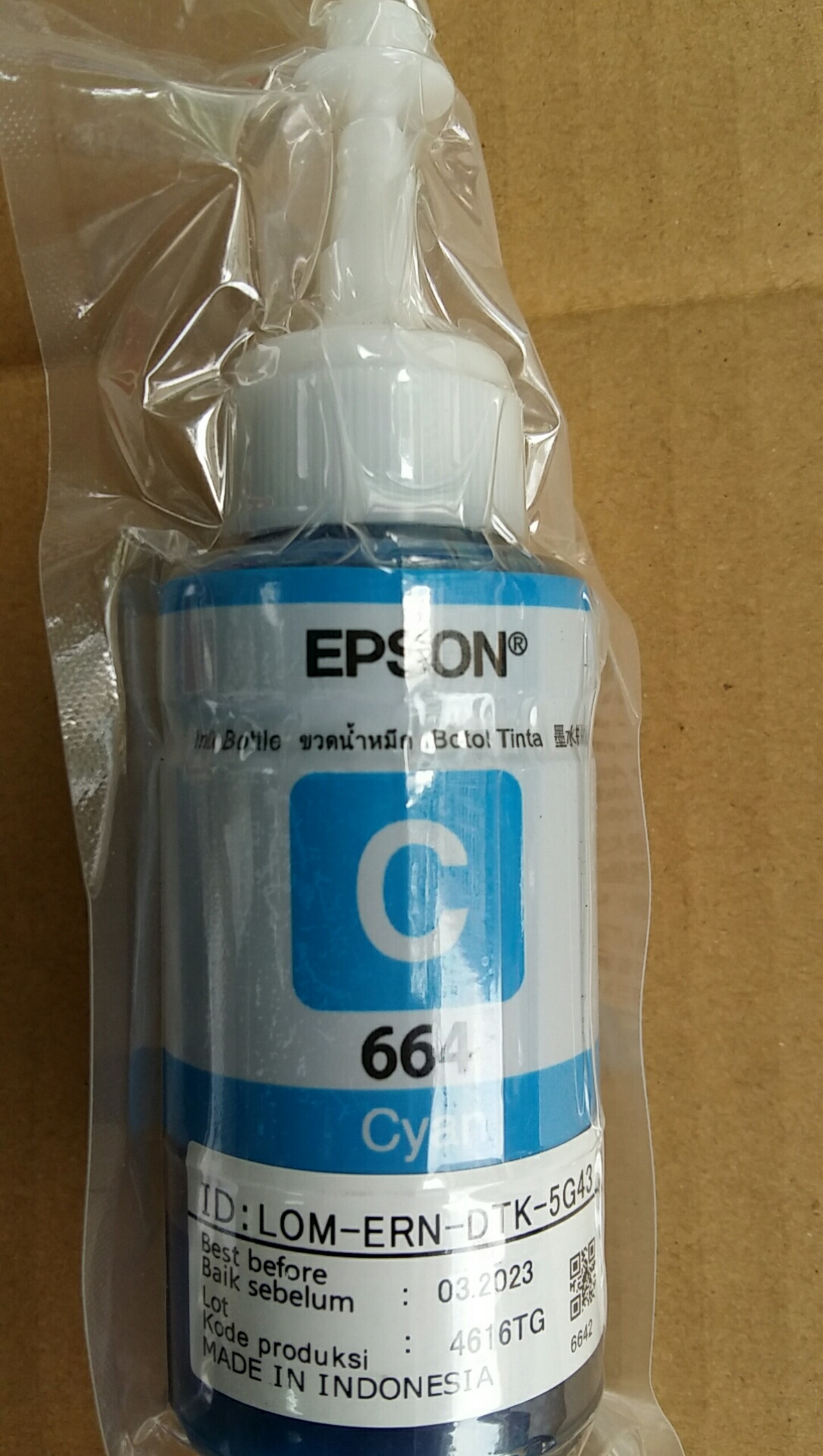 Epson 664 C màu xanh cho epson l300/L310L/350/L360/L1300 hàng bóc máy
