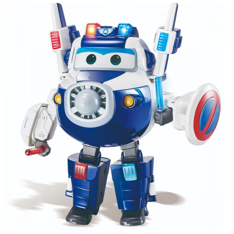 Đồ chơi super wings máy bay Paul cỡ lớn có âm thanh và đèn mô hình đội bay siêu đẳng bằng nhựa cao cấp hãng Auldey