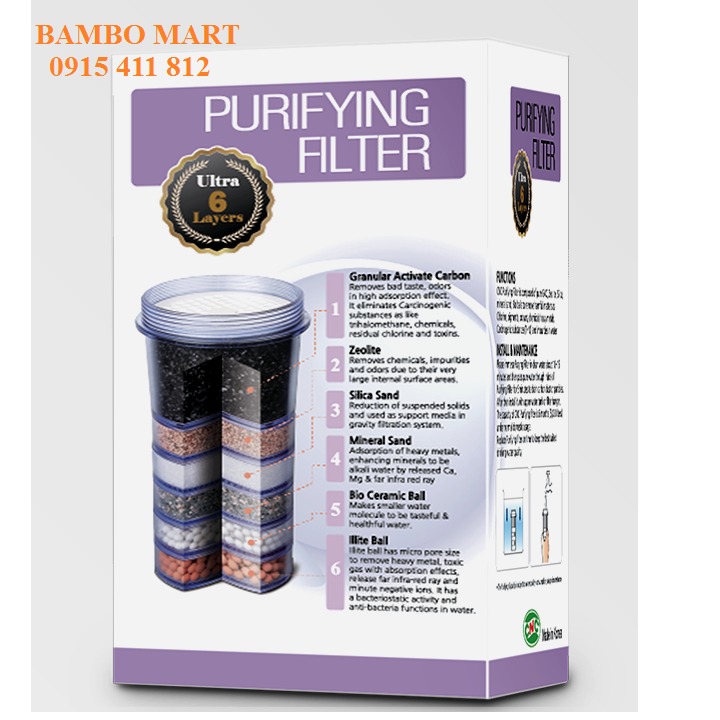 CỤC LỌC BÌNH LỌC NƯỚC HÀN QUỐC 6 TẦNG
