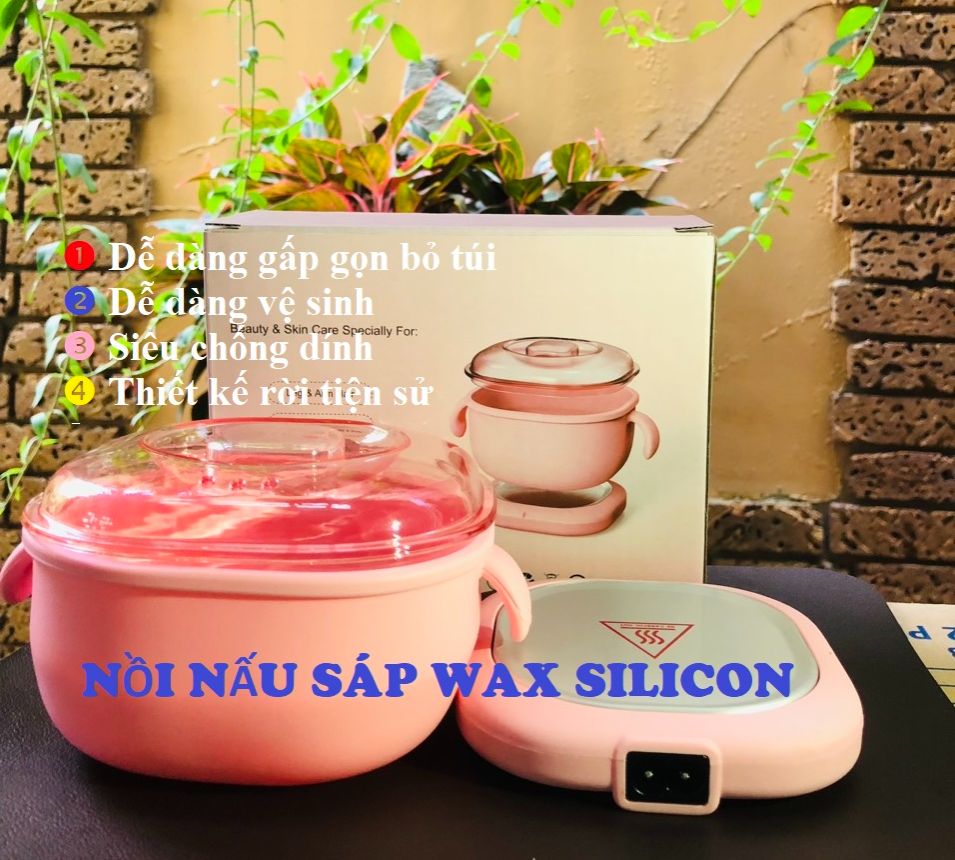 Nồi Nấu Sáp Wax chống dính Silicon gấp gọn tiện lợi