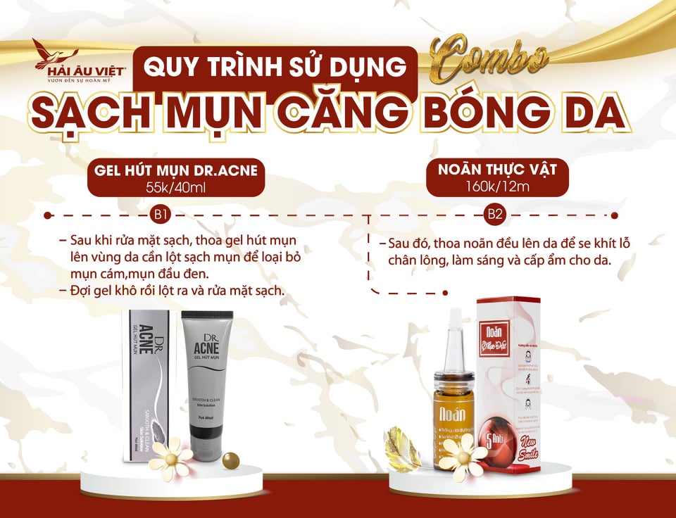 Combo noãn thực vật + lột mụn