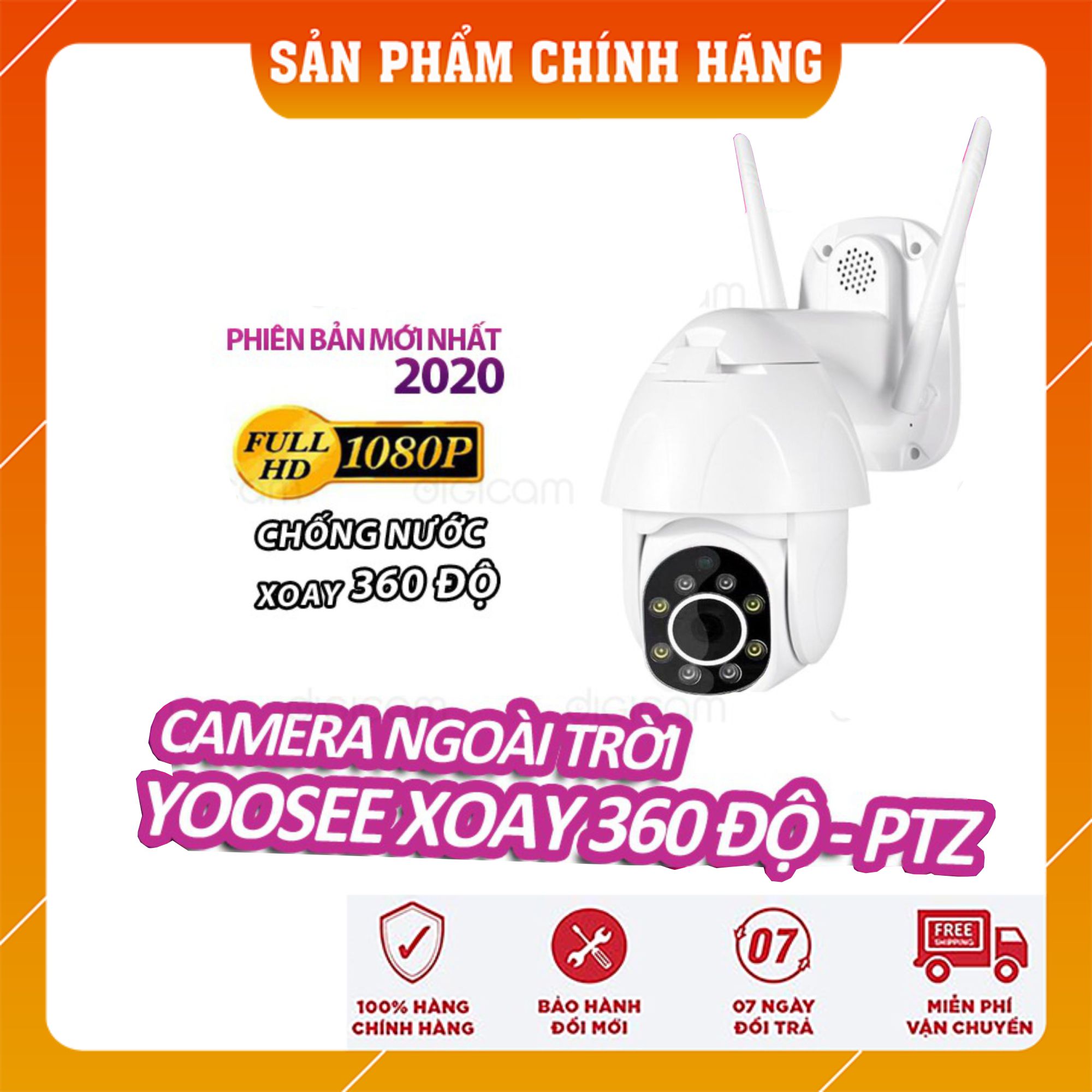 Camera ip yoosee xoay 360 độ ptz - cao cấp full hd