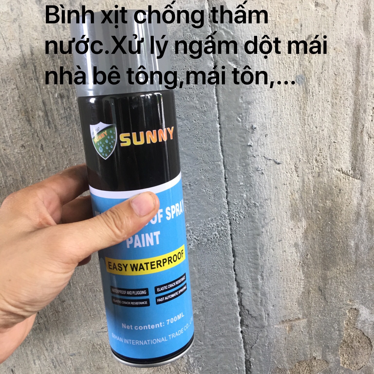Bình xịt chống thấm dột mái nhà bê tông