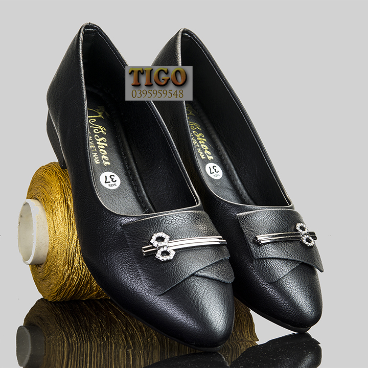 giày nữ da thật siêu mềm siêu bền êm chân [ nơ kẹp]