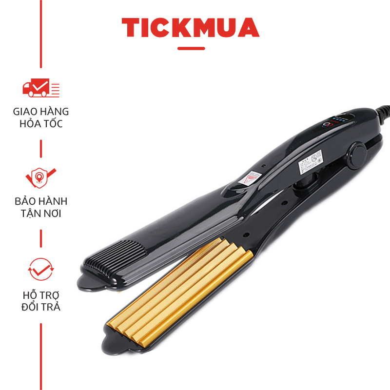 Máy bấm xù 5 răng chỉnh nhiệt - máy dập xù tóc 5 răng cao cấp - TM068