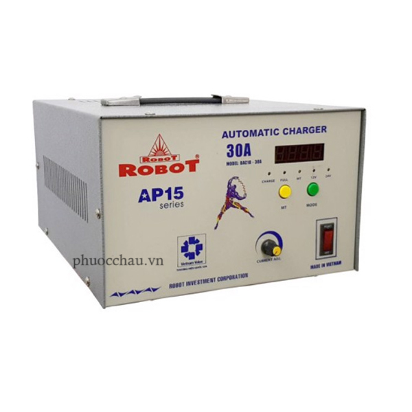 Máy sạc ắc quy tự động robot 30a