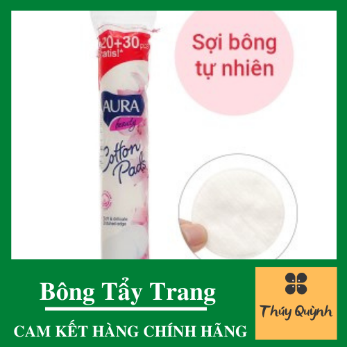 [HCM]Bông Tẩy Trang Aura Beauty Cotton Pads 150pcs