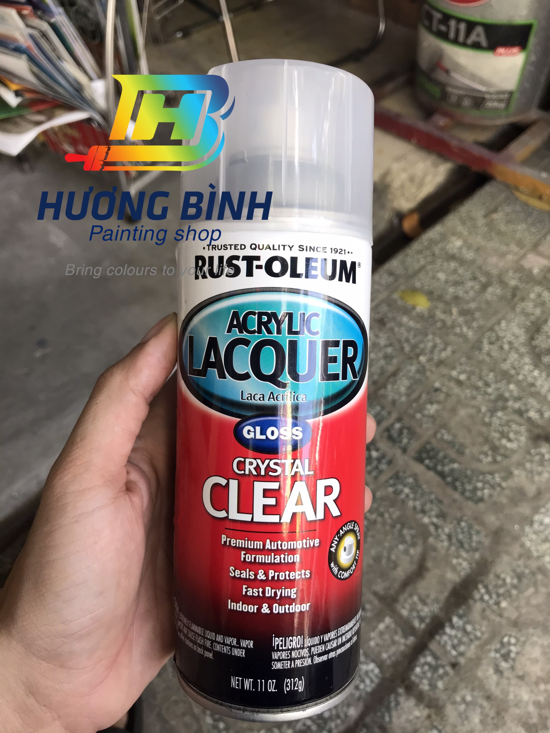 Sơn xịt Rust-Oleum Acrylic Lacquer - sơn bóng không màu