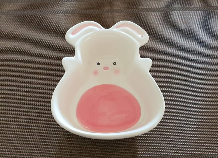 Bát ăn dặm gốm sứ cao cấp hình thỏ