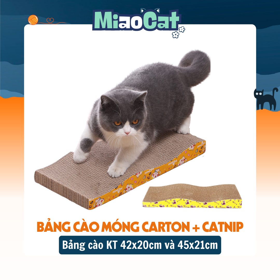 Bàn cào móng carton thư giãn xả stress cho mèo bc4521 - tặng catnip bạc hà miaocat