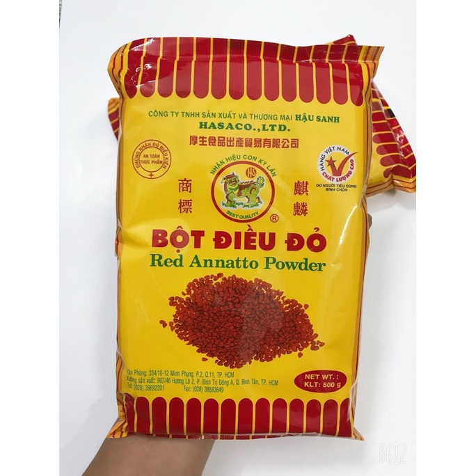 Bột điều màu Hậu Sanh, gói 500gr, hàng chính hãng