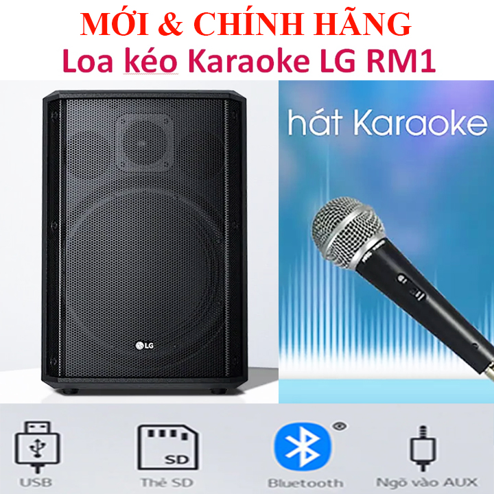 Loa karaoke pin 4h bluetooth lg xboom rm1