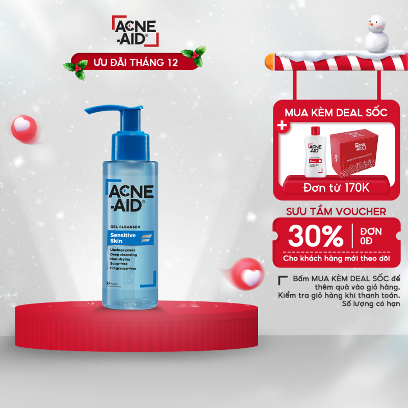 Gel rửa mặt Acne Aid Gel Cleanser Sensitive Skin 100ml