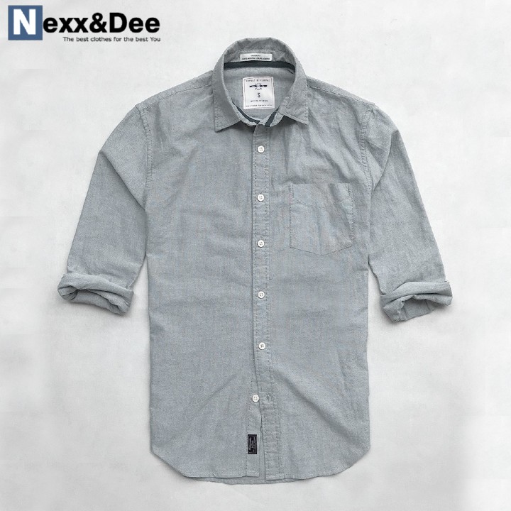  Áo sơ mi nam tay dài Nexx&Dee màu trắng công sở đi tiệc vải oxford denim cao cấp SM02 