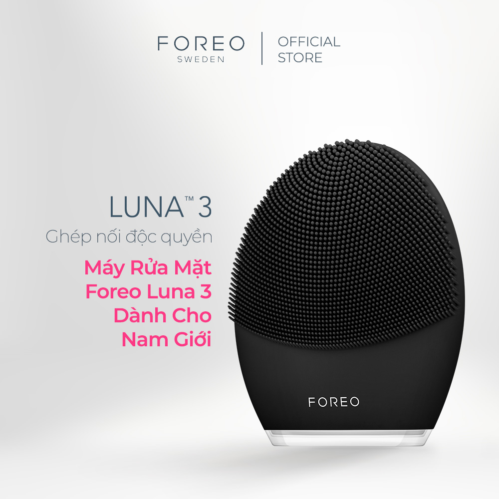 Máy rửa mặt foreo luna 3 dành cho nam | màu đen| bảo hành 2 năm