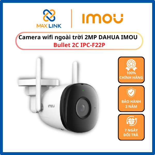 Camera wifi ngoài trời 2mp dahua imou bullet 2c-d ipc-f22p-d