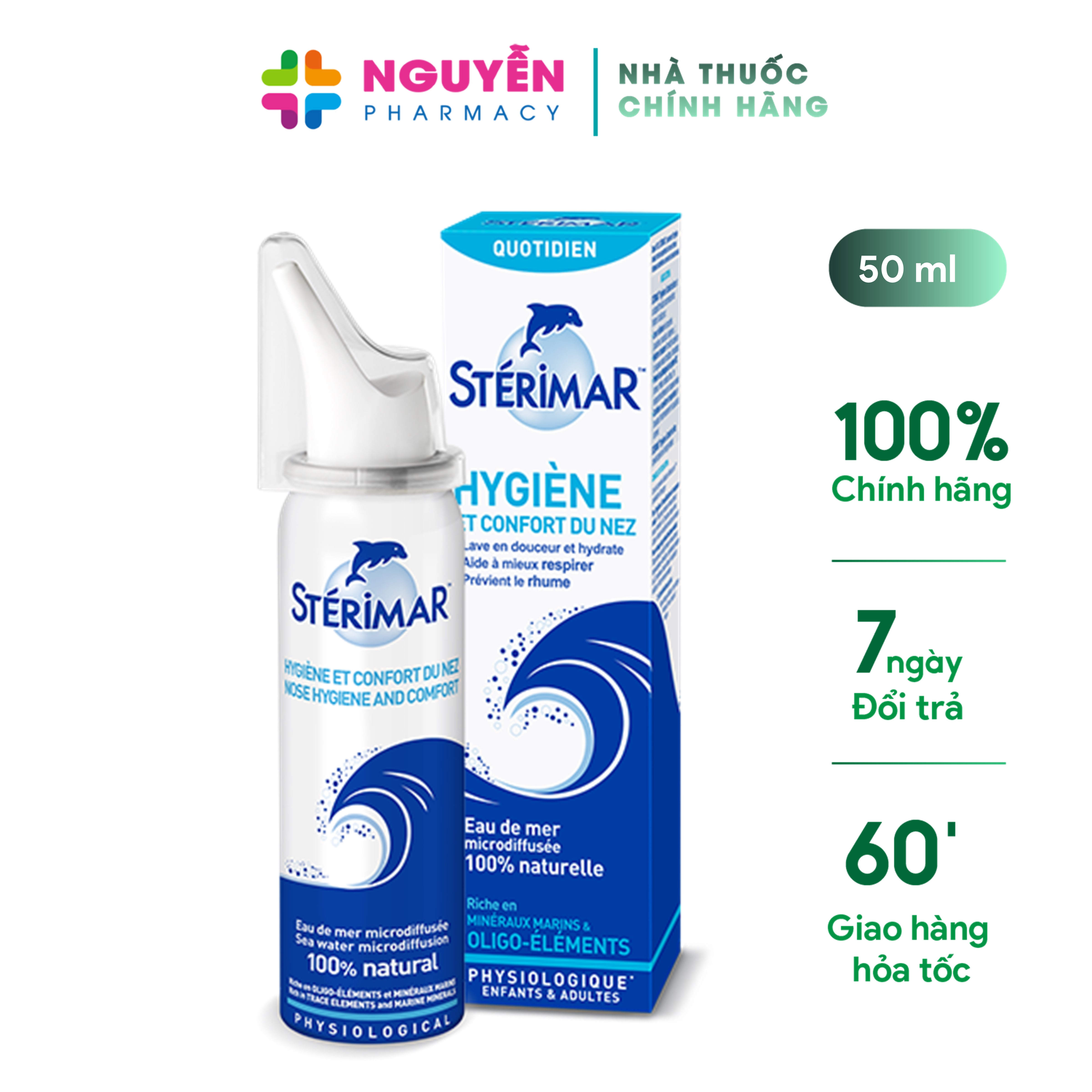 Nước muối biển sâu xịt mũi Sterimar - Dành cho người lớn