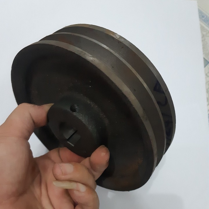 Puly 15 cm, cốt 19mm, 2 rãnh A