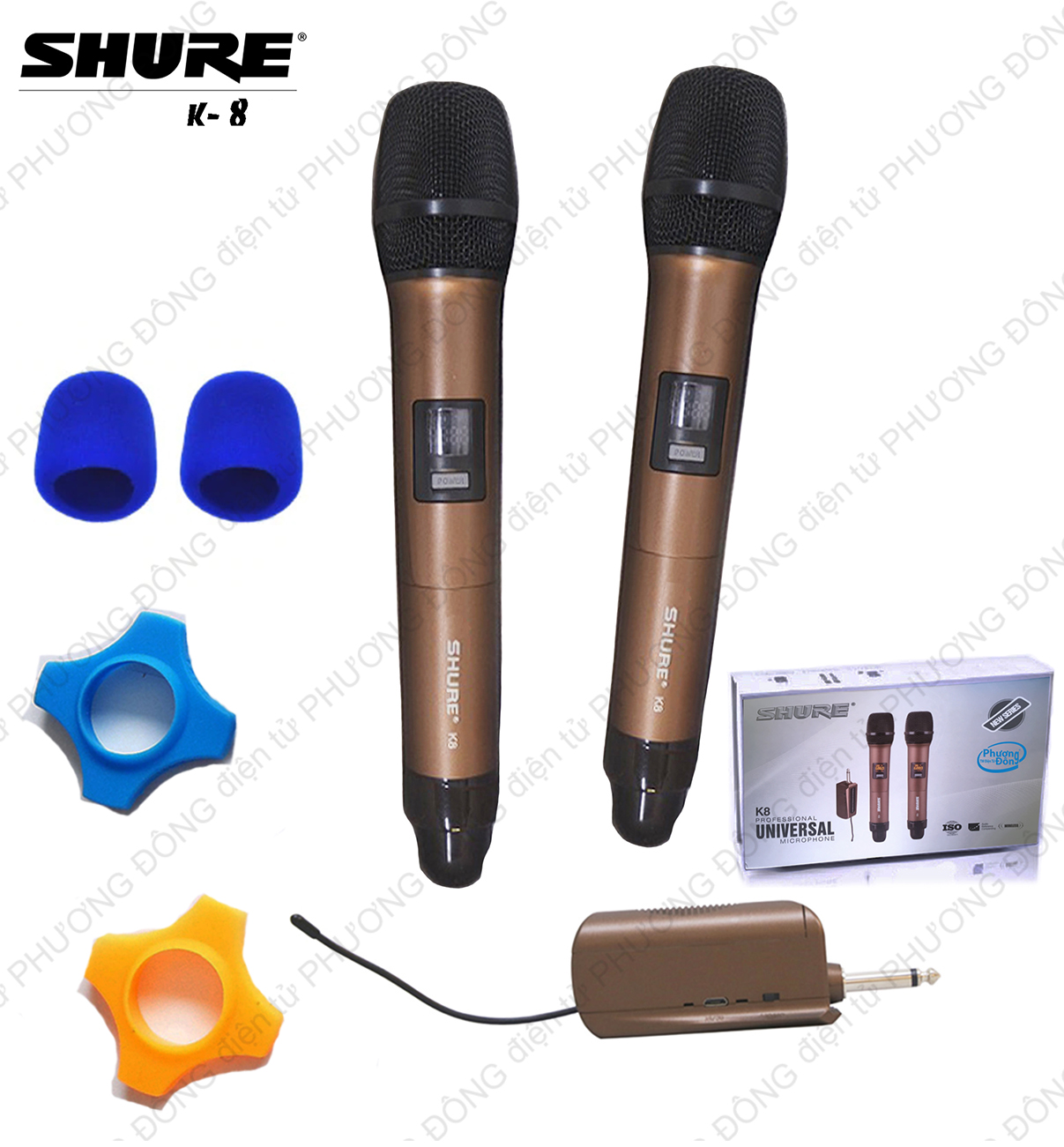 Bộ 2 Micro Không Dây Universal Shure K8 công nghệ hiện đại cho loa kéo