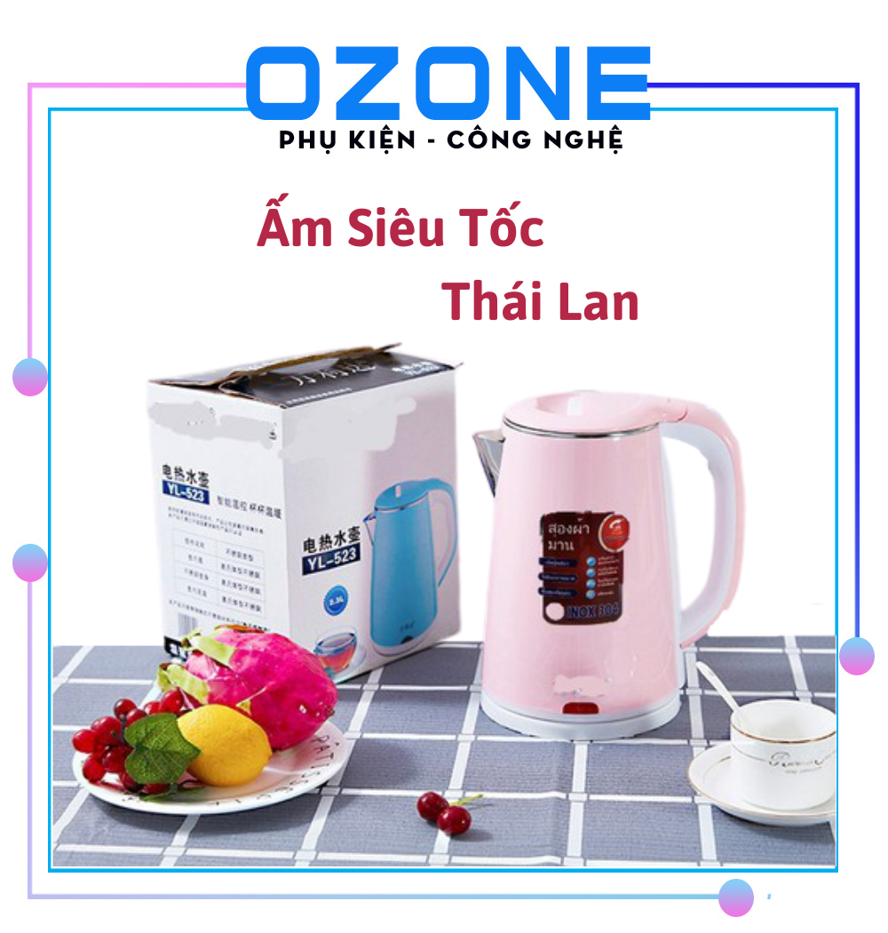 Ấm Siêu Tốc ZIPLAI Thái Lan- Ấm Siêu Tốc Thái Lan 2.5l - Ấm Siêu Tốc 2 Lớp Cách Nhiệt Giá Rẻ - Bình Đun Nước JIPLAI Thái Lan Giá Tốt Thiết Kế Sang Trọng, Cách Nhiệt An Toàn