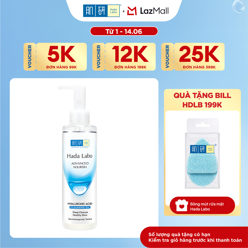 Dầu tẩy trang dưỡng ẩm Hada Labo Advanced Nourish Hyaluronic Acid Cleansing Oil 200ml