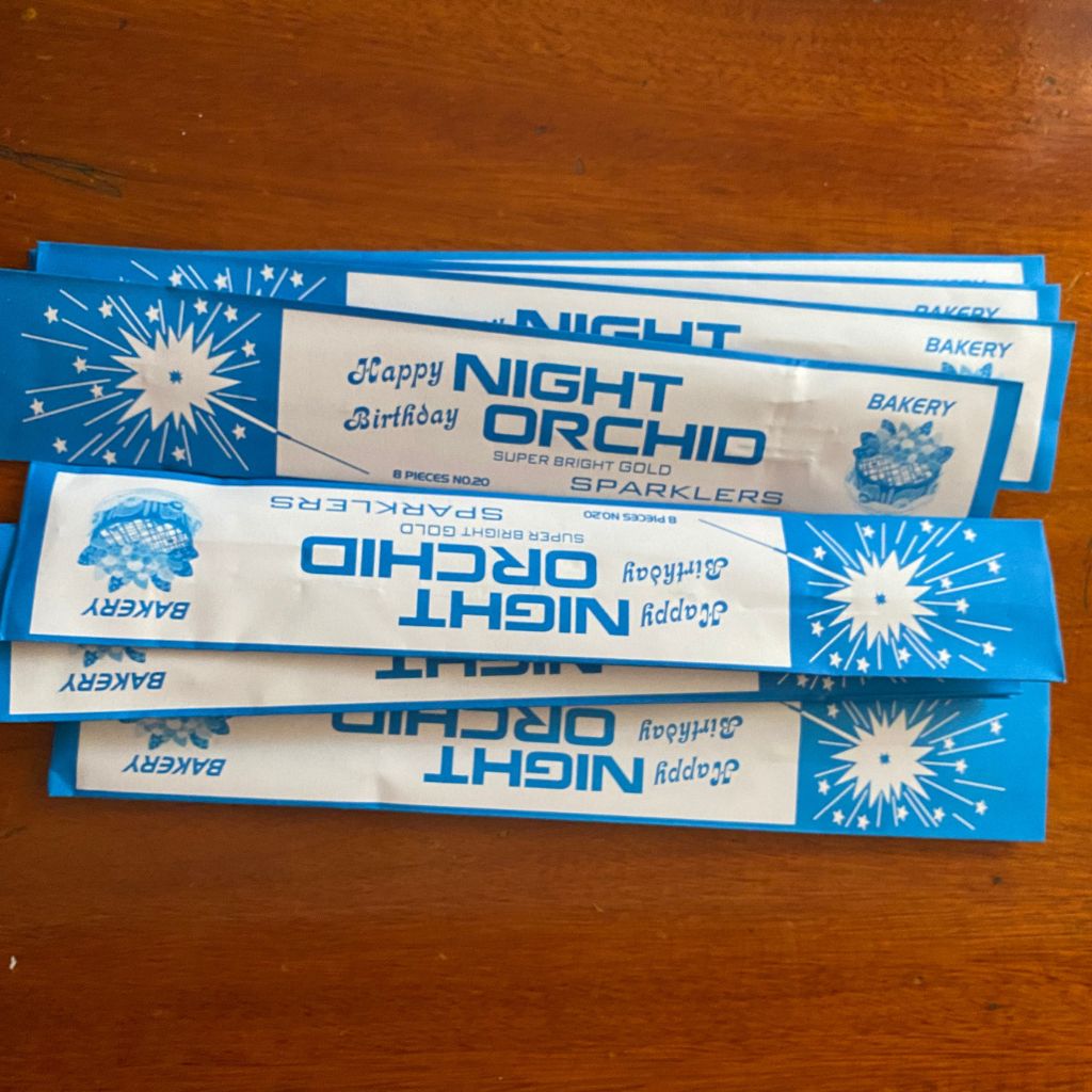 Túi 8 que nhang xanh chúc mừng sinh nhật, phụ kiện sinh nhật