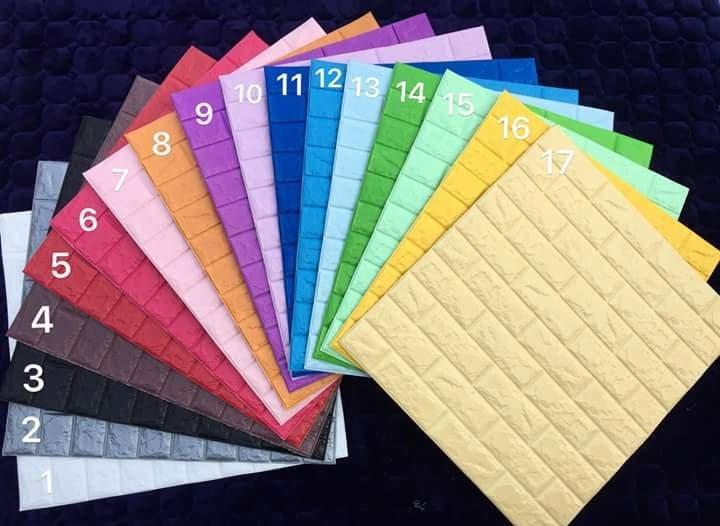 65 tấm Xốp dán tường giả gạch 3D kích thước 70x77cm 5mm
