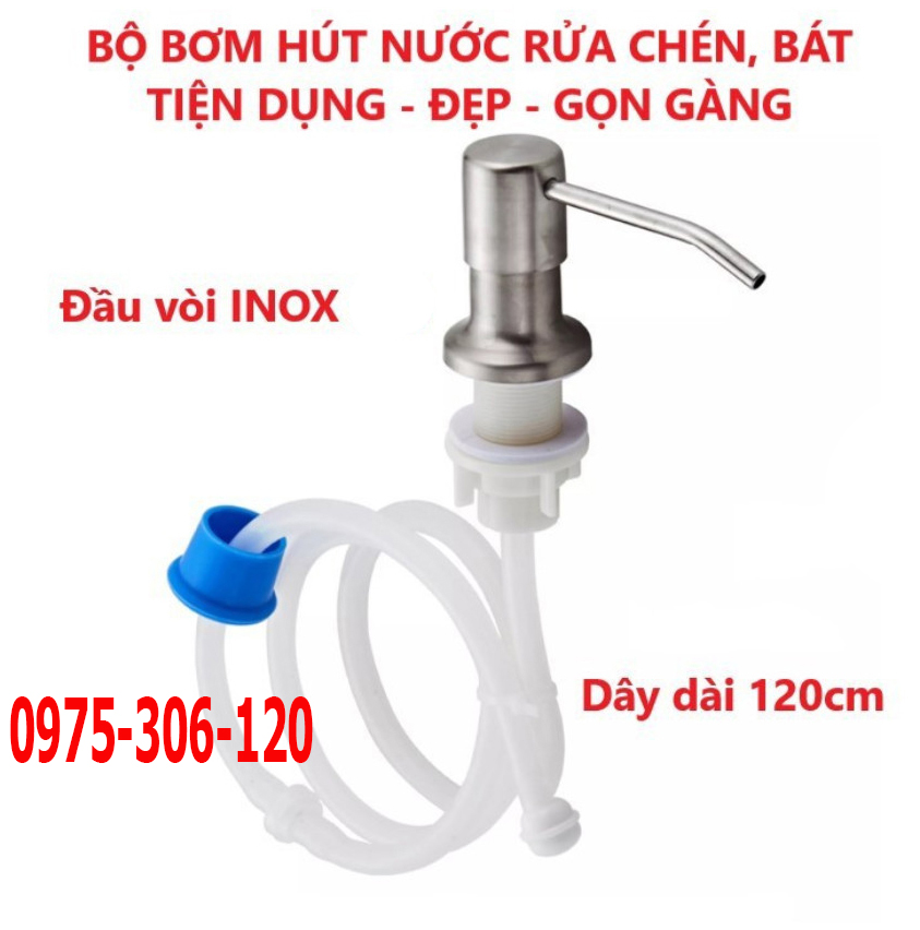 Bình Đựng Nước Rửa Chén Bình Xà Bông INOX GẮN ÂM THÀNH CHẬU NHẤN HƠI Bình Đựng Nước Rửa Chén Bình Xà Bông INOX GẮN ÂM THÀNH CHẬU NHẤN HƠI