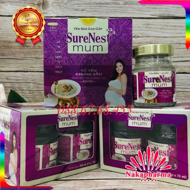 Set 5 lọ yến Surenest Mum dành cho mẹ bầu