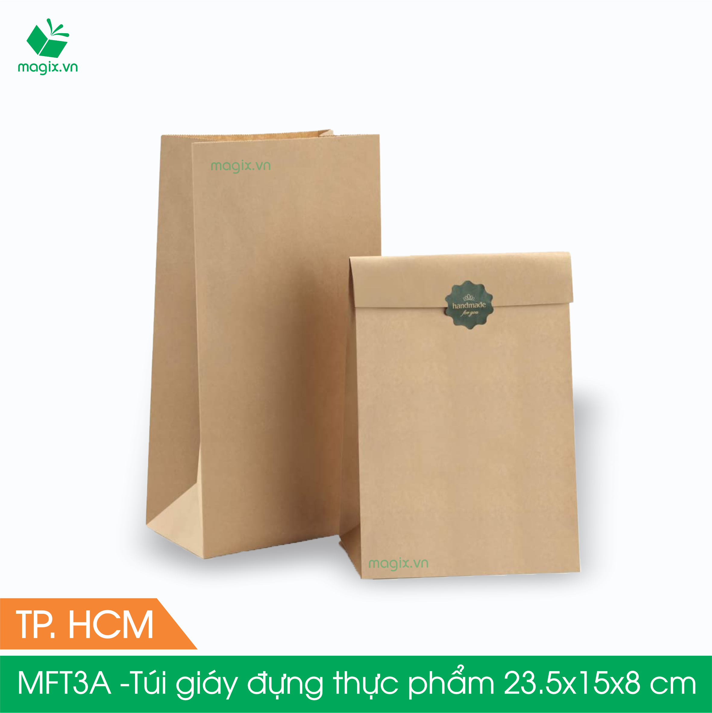 MFT3A - 23.5x15x8 cm - 100 Túi đựng thực phẩm - Túi đựng đồ ăn