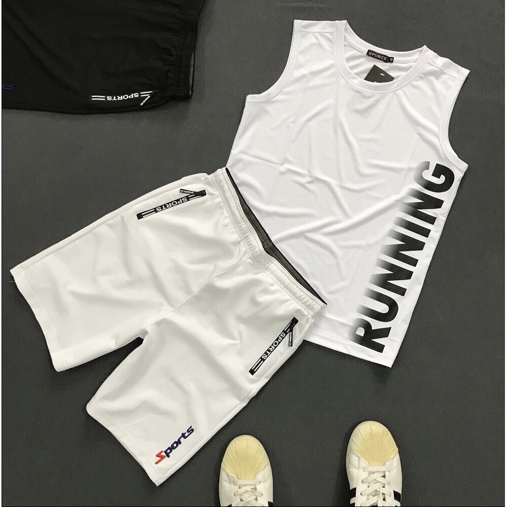Bộ đồ thể thao nam cao cấp set thể thao sport sát nách nam cá tính mẫu mới-at015