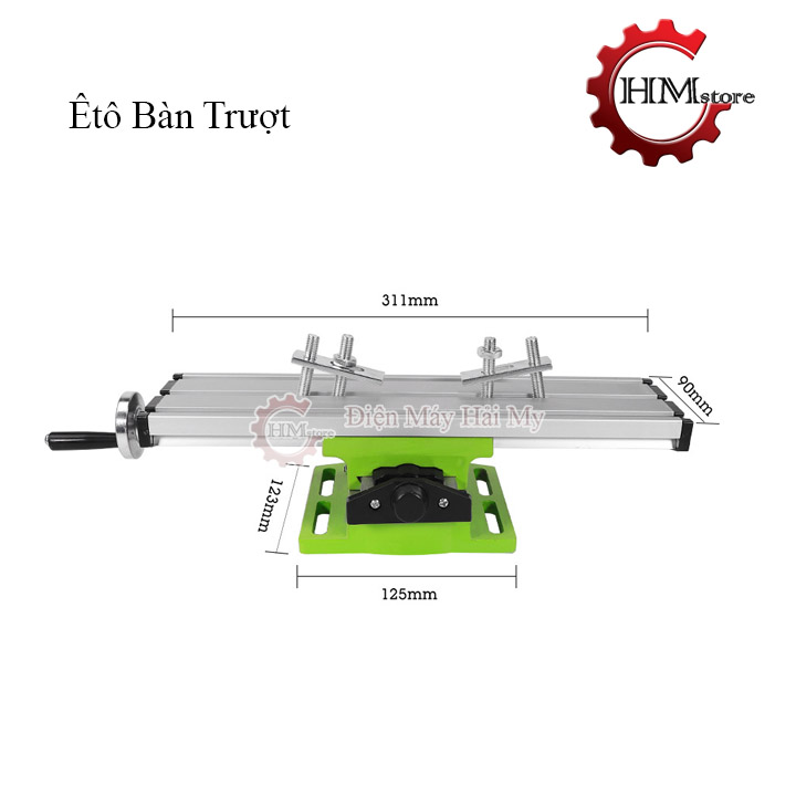 Bàn trượt 2 chiều, bàn trượt cơ 2 chiều cho máy khoan bàn, eto bàn trượt 2 trục xoay qua lại và lên xuống, ê tô kẹp đa năng, bàn trượt xy - HẢI MY STORE