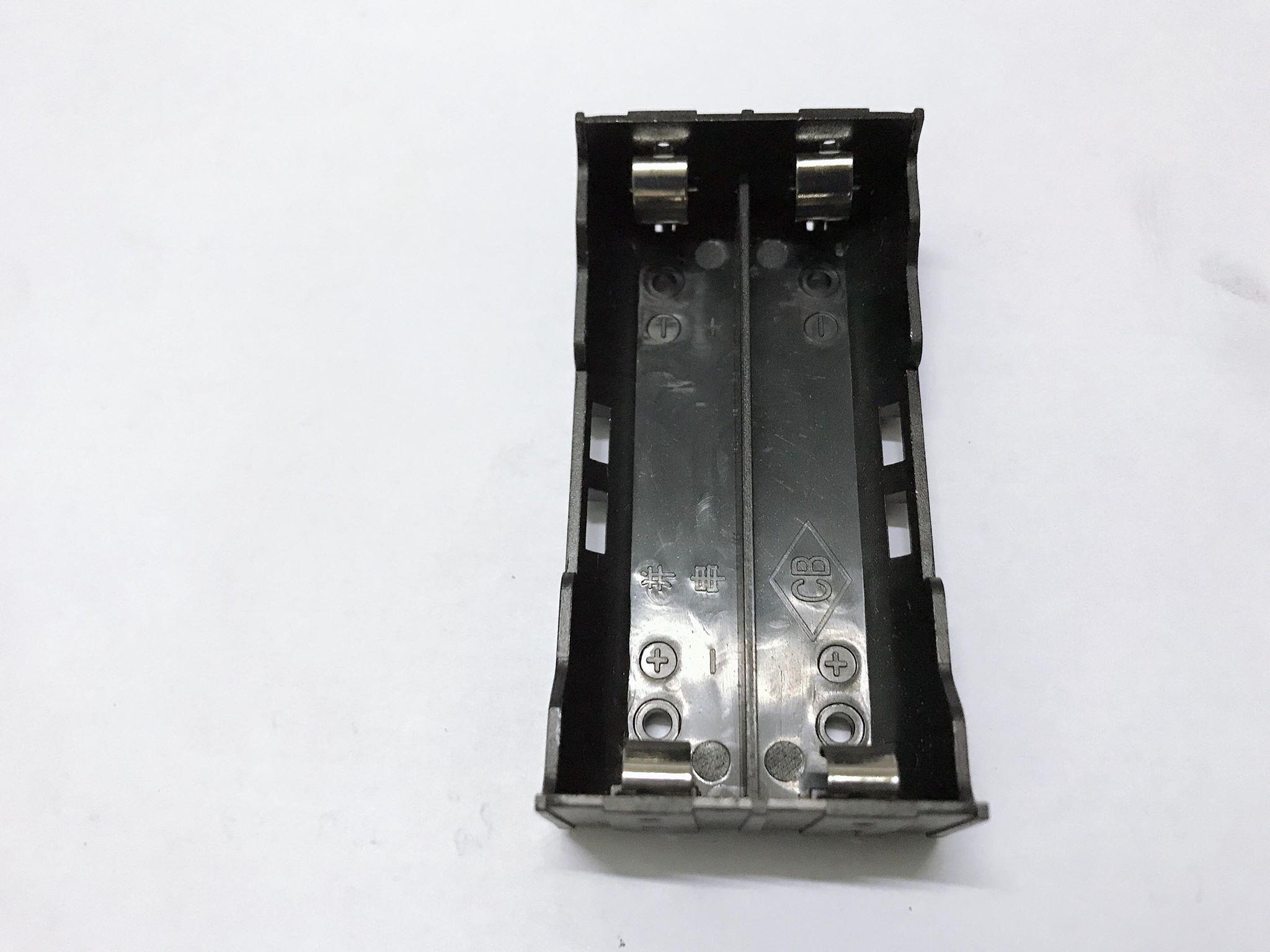 Đế pin 18650 2 cell chân hàn.