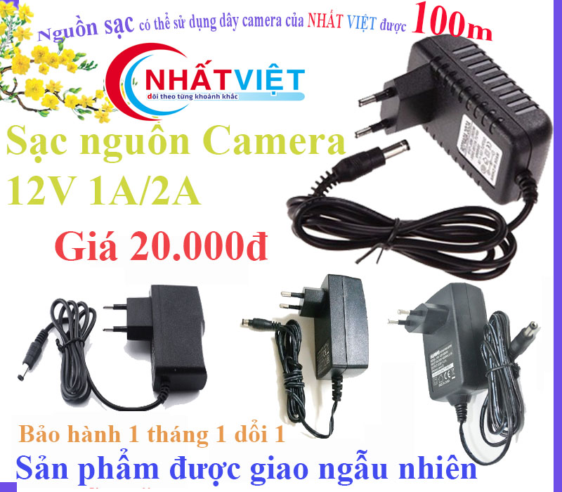BỘ 5 NGUỒN Adaptor 12V 1A / 2A