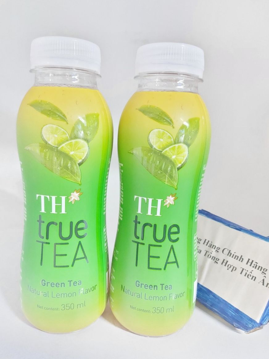 Combo 2 chai nước trà xanh vị chanh th true tea 350ml