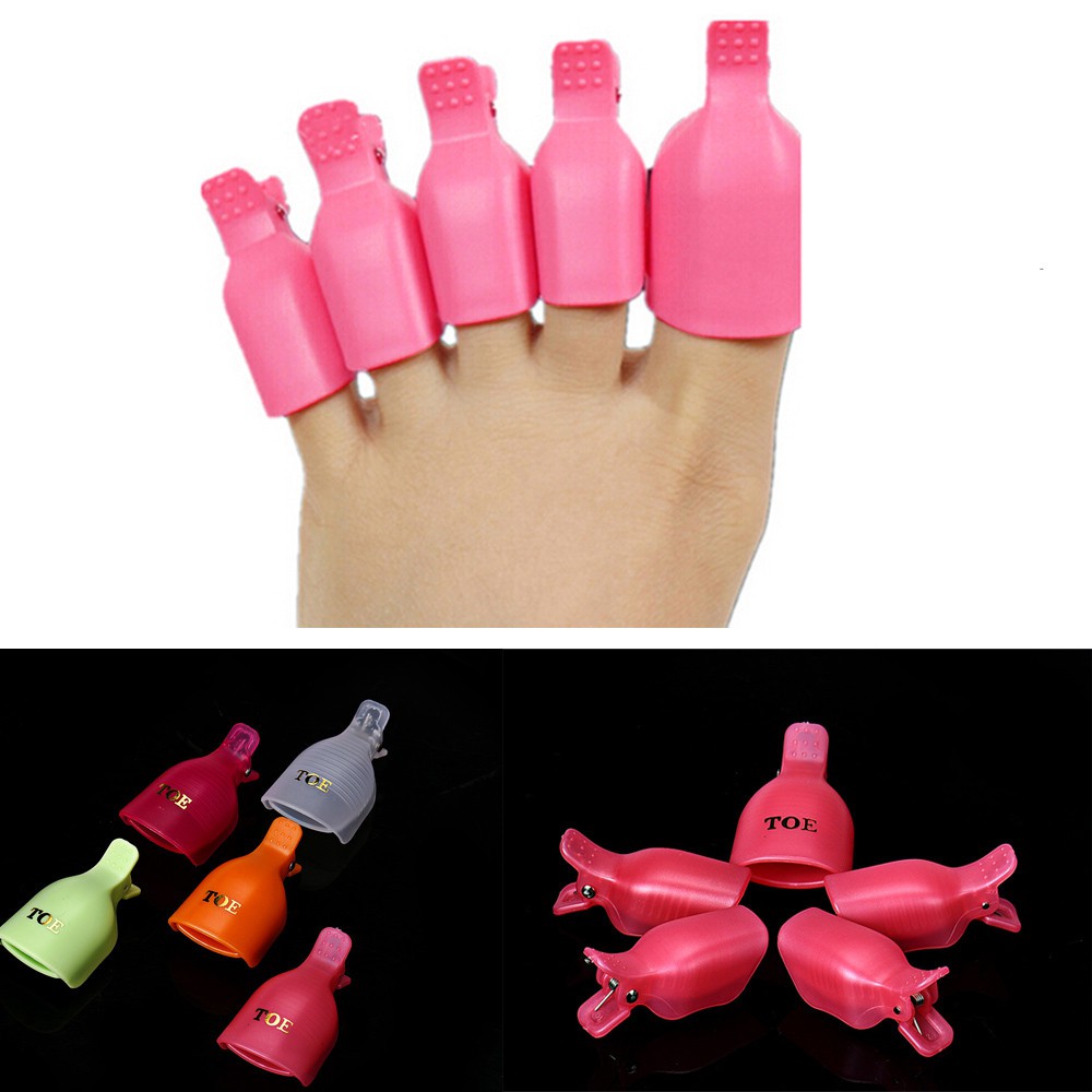 Sét 5 chiếc kẹp ủ ngón chân đa năng dùng để tháo gel móng chân hoặc móng tay Shop Nailart