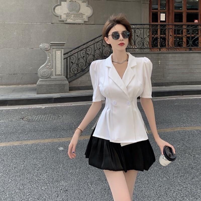 Set Vest Đùi Mix Chân Váy Cá Tính