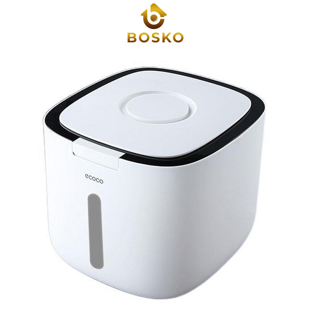 Bosko - thùng đựng gạo ecoco e2005 10kg thông minh chống ẩm, nhỏ gọn