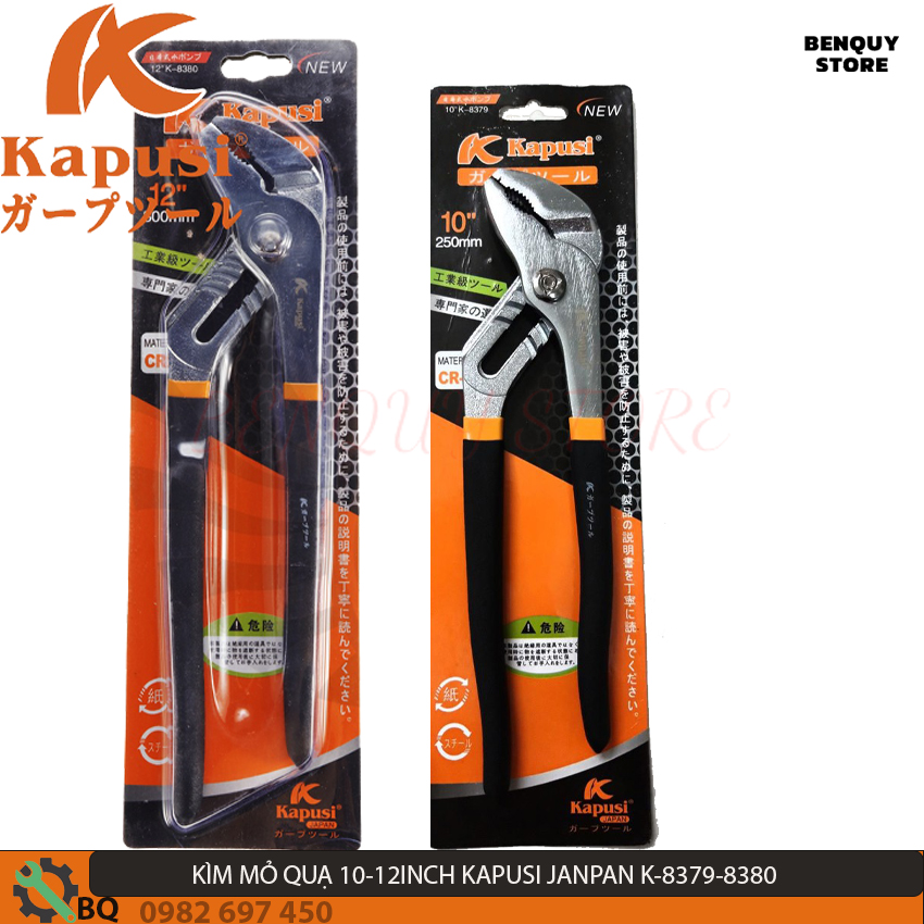 Các mẫu kìm mỏ quạ 10inch-12inch kapusi japan.kềm 5 lỗ mỏ quạ 250-300mm. k-8379-8380