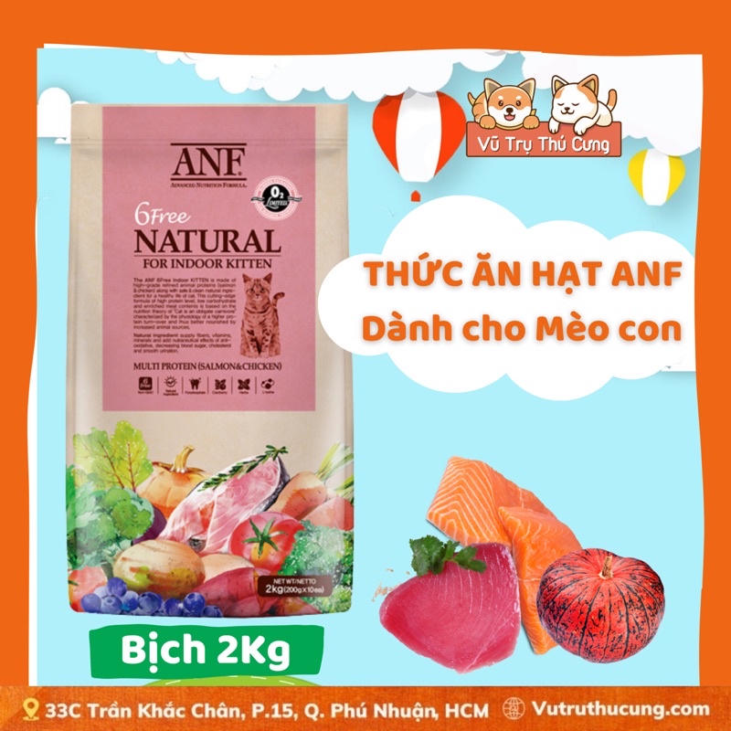 Thức ăn hạt anf dành cho mèo con dưới 12 tháng| hạt anf kitten mèo con hàn quốc 2kg