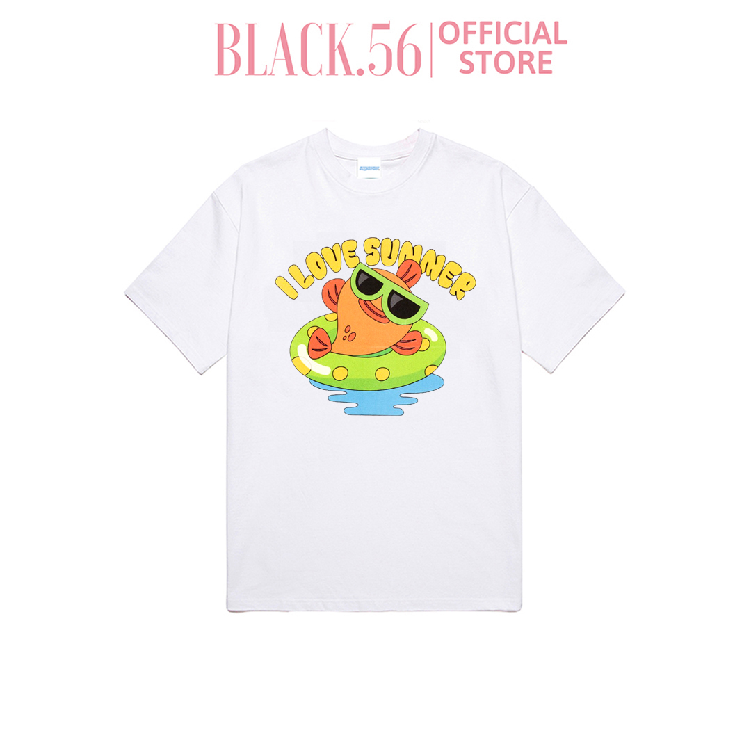 Áo thun unisex ADLV-PINKFONG-BABYSHARK FRIEND , áo thun form rộng tay lỡ chất cá tính unisex oversize , BLACK56