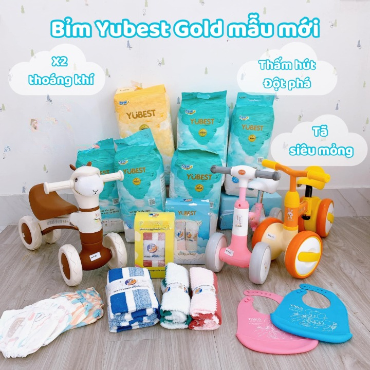 [Mẫu mới X2 thấm hút]Tã dán/quần YUBEST GOLD bản 2023 nội địa size NB90/S62/M60/L52/XL46/XXL44