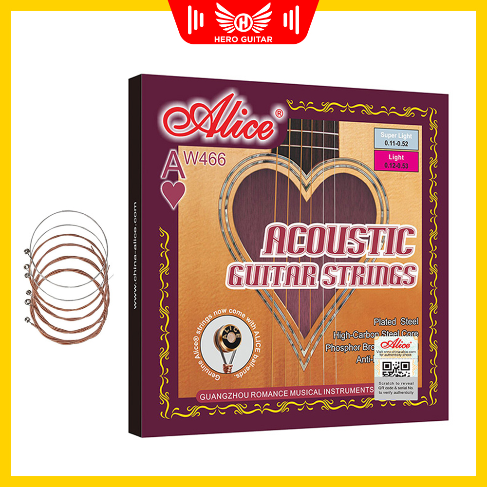 Dây đàn Guitar Acoustic – Alice AW466-SL CHÍNH HÃNG 100% - Hero Guitar Đà Nẵng