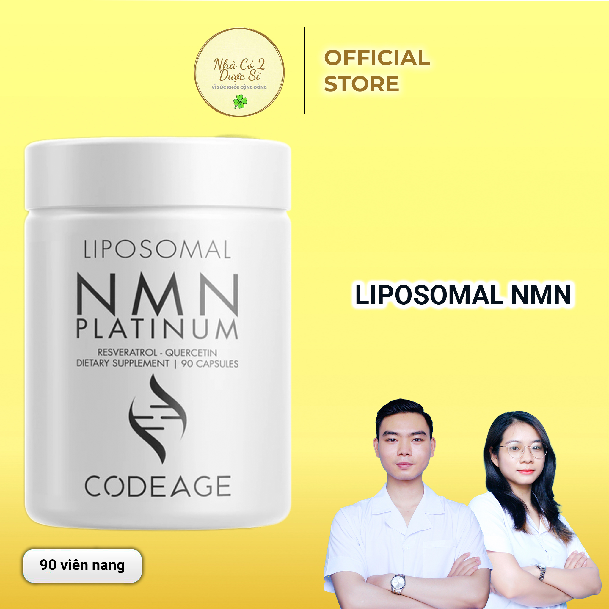 Viên uống chống lão hóa liposomal nmn codeage hộp 90 viên - hỗ trợ cải thiện làm chậm quá trình lão hóa - chính hãng
