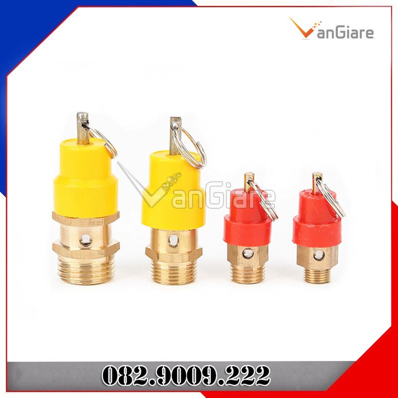 (Nắp nhựa) Van an toàn máy nén khí phi 9.6 13 17 21 - van xả áp khí nén