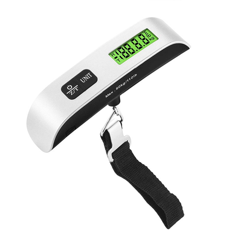 Portable LCD Digital Scale 50kg/110lb Electronic Balance Luggage Hanging Scale  Suitcase Travel Weighing Baggage Weight Tool Set Color: Type B (kg lb g oz)