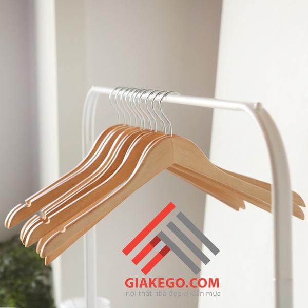 Bộ 10 móc gỗ treo quần áo không thanh ngang