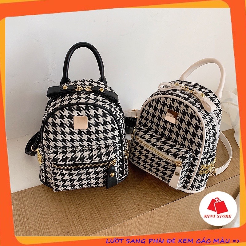 BALO MINI NỮ HÀN QUỐC KẺ SỌC HOT TREND PK 186