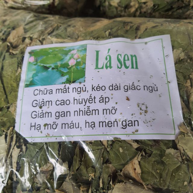 1kg Lá sen khô thơm.xanh